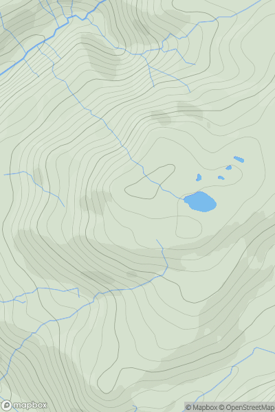 Thumbnail image for Aonach Dubh [Kyle of Lochalsh to Garve] showing contour plot for surrounding peak